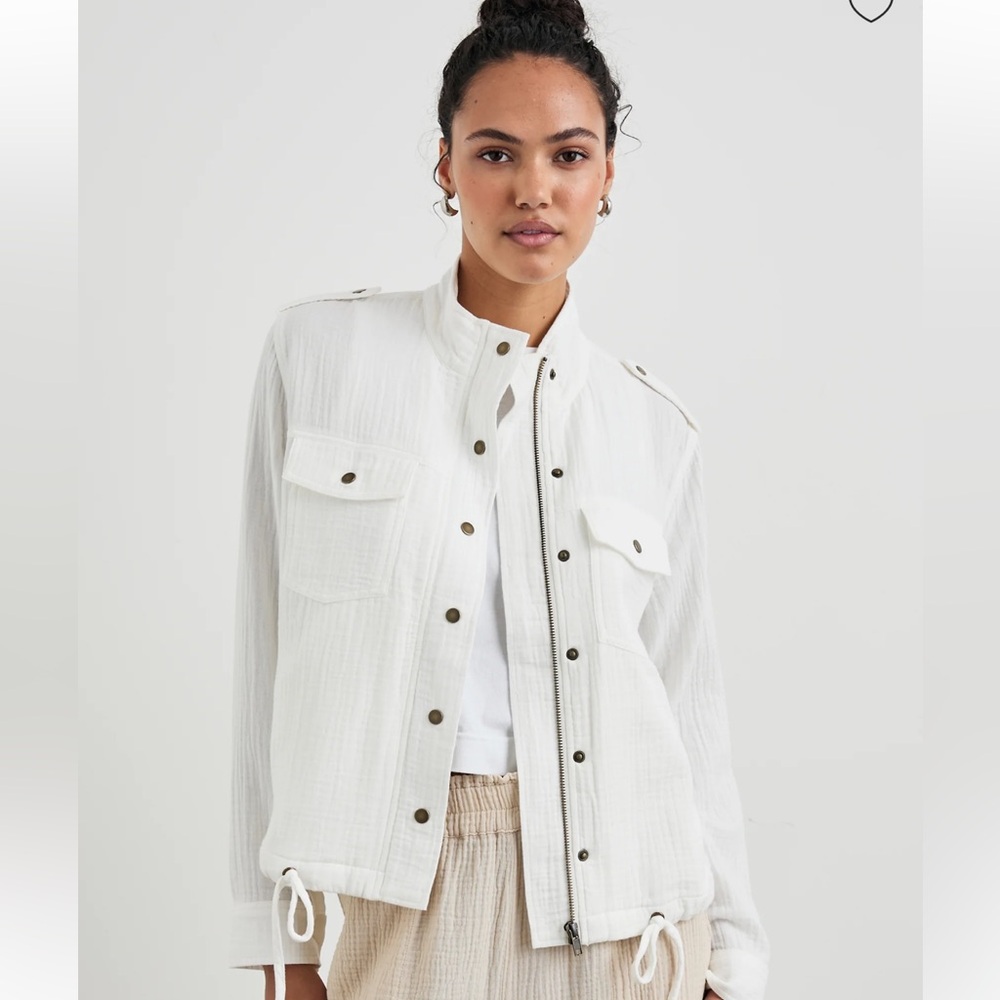 RAILS Collins White Gauze Jacket size medium